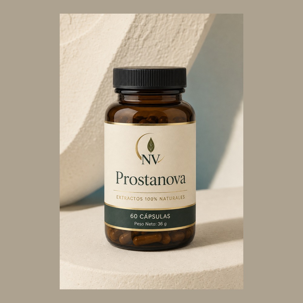 Envase de Prostanova con etiqueta legible
